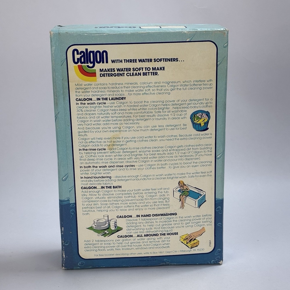 Calgon Water Softener Powder Box 2 LB 8 OZ (40 OZ) Box Discontinued - NEW - Picture 4 of 6